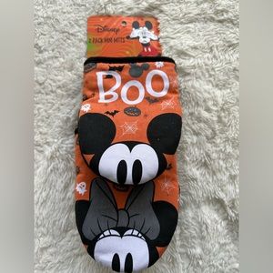 2pk Disney Mickey And Minnie 'Boo' Halloween Mini Oven Mitts 5"x7"